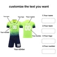 thumbnail image 4 of Custom Football Kit Set for Adult and Child, Name Number Team Logo DIY Family Match Personalized Jersey Shirt Shorts Set, Dad and Son Matching Outfits Green L, 4 of 6