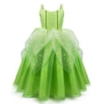 thumbnail image 2 of HAWEE Robe de Princesse Fée Clochette pour Fille Déguisement Costume Fleur Feuille Verte Lutins Fée Cosplay Vêtements, 2 of 6