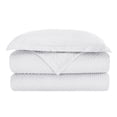 thumbnail image 2 of Swift Home Dot Clip Textured Duvet Cover Set, Soft All Season Bedding with Zipper Closure, Twin, White, 2 of 3