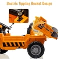 thumbnail image 3 of CazToi Dual 12V 35W Motors Electric Ride On Construction Truck Perfect for Kids Aged 36 Months and Up, 3 of 8