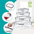 thumbnail image 2 of Sorbus Glass Food Storage Airtight Containers Set of 8 with Lids (16Pcs), 2 of 7