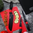 thumbnail image 2 of Hecef 8-Piece Knife Set with 2 Cutting Boards, Sheaths, Massage Handle, Built-in Sharpener, 2 of 9