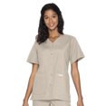 thumbnail image 1 of Landau Essentials Haut d'Uniforme à Boutons-Pression pour Femme, Coupe Classique Décontractée, Col en V, 4 Poches, 1 of 1