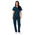thumbnail image 4 of Adar Universal Unisex Scrub Set - Unisex V-Neck Scrub Top & Tapered Drawstring Scrub Pants, 4 of 7