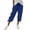 Blue#yoga pants capri women, variant on SZJXBUY Wide Leg Capri Yoga Pants for Women Plus Size Flowy Linen Drawstring Elastic Wasit Pants Summer Casual Straight Leg Lightweight Cropped Pants with Pockets Coffee,XL