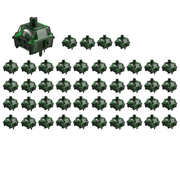 45Pcs Green Fog Switches 5 Pins 60gf Heavy Linear Lubed for MX Mechanical Keyboards,45 * Linear Switches