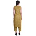 thumbnail image 4 of Moomaya Ensemble Kurta et Pantalon Sans Manches pour Femmes à Col Peter Pan Imprimé, Ensemble Ethnique 2 Pcs, 4 of 6