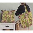 thumbnail image 5 of Soimoi Yellow Poly Georgette Fabric Leaves & Grandiflora Roses Floral Print Fabric by Yard 52 Inch Wide, 5 of 5
