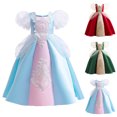 thumbnail image 1 of Zwiiyzr Robe de Princesse en Tulle Scintillant pour Filles de 3 à 12 Ans Robe de Bal Longue à Sequins pour Mariage Rouge, 1 of 9
