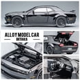 thumbnail image 3 of 1:32 Simulation Challenger Hellcat SRT Red Eye Classics Alloy Cars Toy Diecasts Vehicles Metal Model Car Decoration Kid Gift Boy,black, 3 of 9