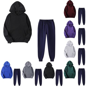Tranfacy Two Piece Sets for Women, Outfits for Women, Fall Winter Sports Tracksuit Long Sleeve Pullover Hoodie and Pants Comfortable Set