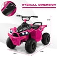 thumbnail image 4 of Costway 12V Battery Powered Kids Ride On ATV Electric 4-Wheeler Quad Car with  MP3 & Light, 4 of 10