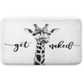thumbnail image 2 of Funny Giraffe Get Naked Bath Rug, Cute Animal Wildlife Safari Non Slip Bath Mats, Bath Rug Sets for Bathroom Bedroom Kitchen Outdoor Indoor,16x24 Inch, 2 of 2