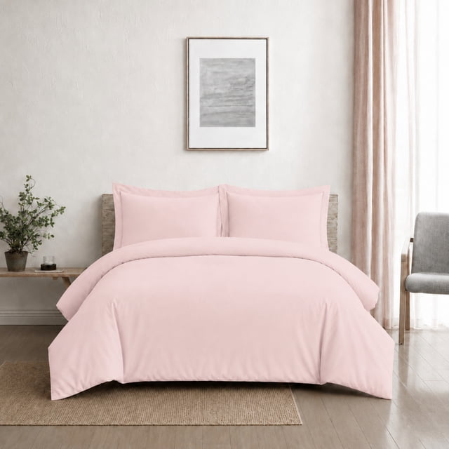 Swift Home Ensemble housse de couette unie ultra douce, Lit simple, Rose poudré