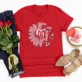 thumbnail image 1 of Meichang T-Shirts Joyeuse Saint-Valentin pour Femmes Imprimé Cœur Mignon Hauts Col Rond Manches Courtes T-Shirts de Vacances Saint-Valentin, 1 of 4