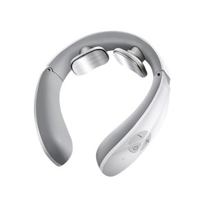 Yeacher Massager électrique portable de cou masseur cervical pour la douleur de relaxation de cou 12 Modes de massage 15 Intensité des niveaux 15min Batterie de synchronisation alimentée