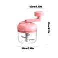 thumbnail image 3 of ZZkhGO Hand Crank Food Processor, 250ml Capacity Garlic Chopper, Handheld Vegetable Meat Grinder for Salsas Salad Pesto Cooking, 3 of 6