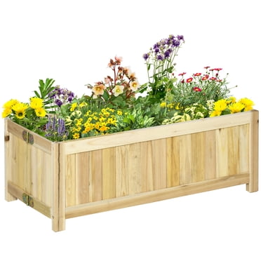 Outsunny Pliable lit de jardin surélevé jardinière boîte pour légumes