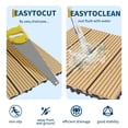 thumbnail image 4 of Garvee 9-Pack 12"x12" Interlocking Composite Deck Tiles for Patio, Balcony, Porch, Poolside, Teak, 4 of 8