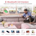 thumbnail image 4 of Portable CD Player for Home,Handheld Radio CD Player,Bluetooth CD Player with Dual Speakers FM Radio LCD Display Support USB AUX Playback Headphone Jack, 4 of 5