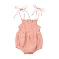 thumbnail image 1 of Kmbangi Bébé Été Coton Fronde Romper Dentelle jusqu'à Stretch Ruched Combinaison, 1 of 9