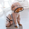 thumbnail image 1 of Imperméable Transparent pour Animaux de Compagnie Imperméable Extérieur Imperméable à Capuche Poncho Imperméable pour Petits Chiens, 1 of 7