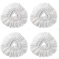 thumbnail image 1 of 4-Pack White Triangular Microfiber Mop Refills for Vileda Easywring Spin Mop & Bucket System – Washable, Reusable, Wet/Dry Cleaning for Hardwood, Tile, Laminate – Efficient Corner Cleaning, Machine, 1 of 6