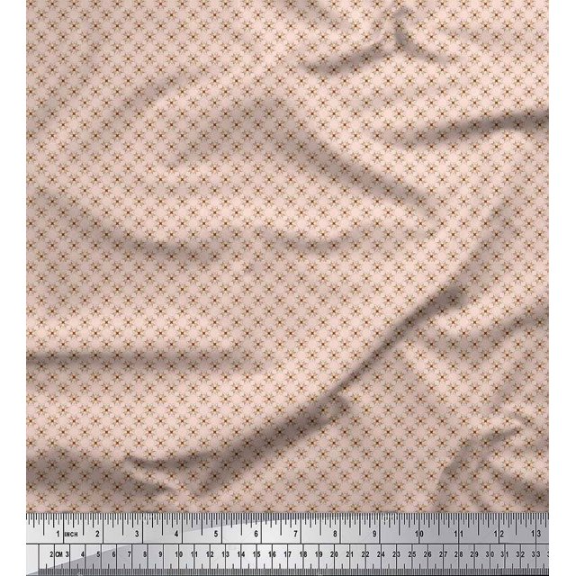 Soimoi Poly Georgette Fabric Artistic Floral Shirting Print Sewing Fabric Yard 52 Inch Wide