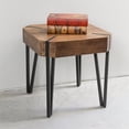 thumbnail image 2 of International Caravan Hamburg Hexagon Wood End Table, 2 of 4