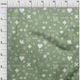 thumbnail image 3 of oneOone Polyester Spandex Light Green Fabric Doodle Fabric For Sewing Printed Craft Fabric By The Yard 56 Inch Wide, 3 of 4