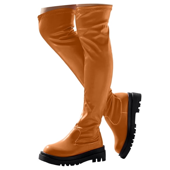 Dakaela Thigh High Boots for Women Platform Over The Knee Long Boot Ladies Stretch Winter Dress Shoes