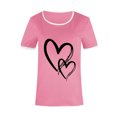 thumbnail image 3 of SMihono Hauts pour Femmes Été Chic Décontracté Mode Féminine Décontractée Imprimé Col Rond Ample Manches Courtes T-shirt Chandail Hauts T-shirt Oversize pour Femmes 2023, 3 of 4