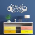 thumbnail image 2 of Zootealy 32PCS/Set 3D Round Mirror Sticker Acrylic Mirror Wall Stickers Home Decor Mirror Art Stickers Geometric Circle Mirror Home Background Decoration, 2 of 8