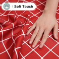 thumbnail image 3 of Rectangle Waterproof Fabric Table Cloth, Plaid Stain Resistant Polyester Tablecloth, Washable Cloth Table Cover for Fall Halloween Decor, Dining Room, Outdoor (60" x 120", Red), 3 of 6