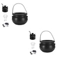 thumbnail image 1 of yingyy Halloween Witch Cauldrons Fog Maker Spooky Mist Effect Festive Decorations Safe To Wide Application black US Plug 2Set, 1 of 6