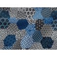 thumbnail image 5 of oneOone Viscose Jersey Blue Fabric Geometric Sewing Craft Projects Fabric Prints By Yard 60 Inch Wide, 5 of 5