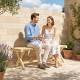 thumbnail image 2 of Outsunny  55.1" Garden Bench 2-Seater Outdoor Bench, Natural Wood Finish, 2 of 10