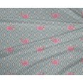thumbnail image 4 of oneOone Polyester Lycra Fabric Geometric & Flamingo Bird Print Fabric by The Yard 56 Inch Wide, 4 of 4