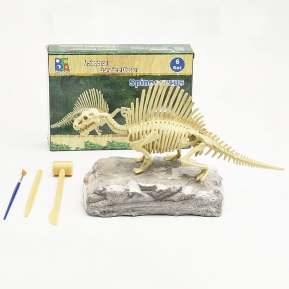 Flmtop Dinosaur Fossil Skeleton Excavation Dig up Kit DIY Assembly Educational Kids Toy