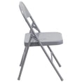 thumbnail image 3 of HERCULES Series Triple Braced & Double-Hinged Gray Metal Folding Chair, 3 of 9