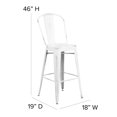 thumbnail image 4 of Bowery Hill 30" Contemporary Metal Bar Stool in Distressed White, 4 of 7