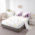 thumbnail image 3 of YST Cherry Blossoms and Butterflies 7-Piece Comforter Set, Twin Size, Mount Fuji Theme, White, 3 of 4