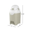thumbnail image 5 of Foundations Mini Hands-Free Diaper Pail with Airtight Lid - Durable & Odorless Diaper Disposal, Large Capacity, Holds up to 30 Newborn Diapers, Refill with Any Bags - Sand, 5 of 5