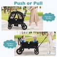 thumbnail image 4 of Gymax Poussette-Wagon pour 2 Enfants, Poussette Double à Pousser et Tirer avec Poignée Réglable, Noire, 4 of 10