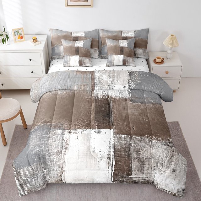 YST Graffiti Comforter Set, 7-Piece, Watercolor, Queen