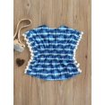 thumbnail image 2 of Kmbangi Robe de Plage pour Filles Tout-Petits Col Rond Manches Chauve-Souris Courtes une Pièce Été Décontracté Style Ample 0-5T, 2 of 9