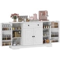 thumbnail image 1 of HOMCOM 54" Sideboard Buffet Cabinet, Farmhouse Kitchen Cabinet, White, 1 of 9
