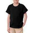 thumbnail image 1 of Hiiyo Big Boys T-Shirt Solid Color Short Sleeve Pocket T Shirt, Sizes 2-13, 1 of 4