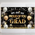 thumbnail image 3 of EXtraLarge Congrats Grad Banner 180x110 Cm | Graduation Party Decorations Black And Gold | Graduation Banner | Graduation Decorations Class Of | Red Graduatio, 3 of 8