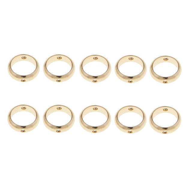 Abbracc 10 Pieces Metal Spacer Beads Circle Round Rings With 1mm Hole DIY Jewelry Making Gold 8mm